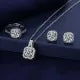 3pcs Suit Necklaces Flash Mosang Diamond